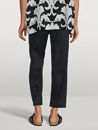 Cropped Cotton Trousers