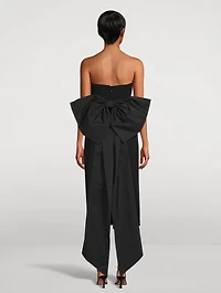 Anais Bow-Trimmed Midi Dress