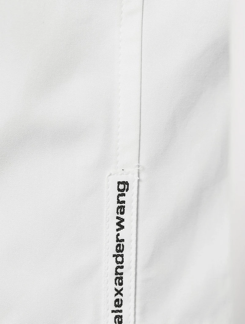 Cropped Poplin Shirt With Boning