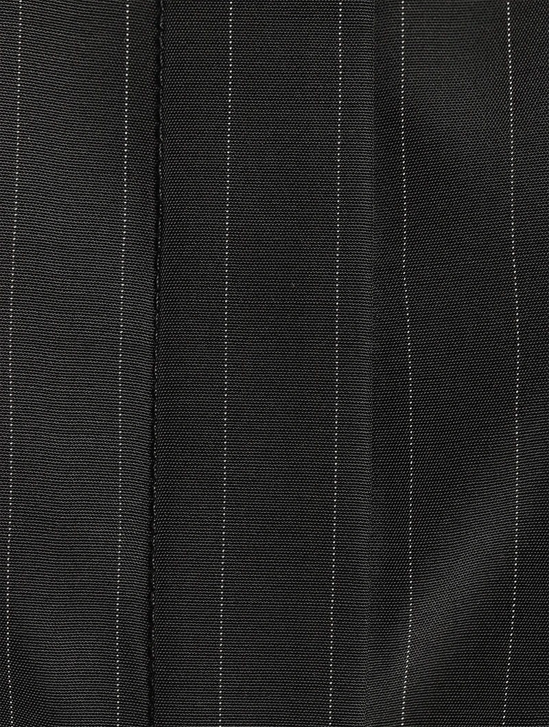 Belted Shirt Pinstripe Print