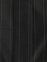 Belted Shirt Pinstripe Print