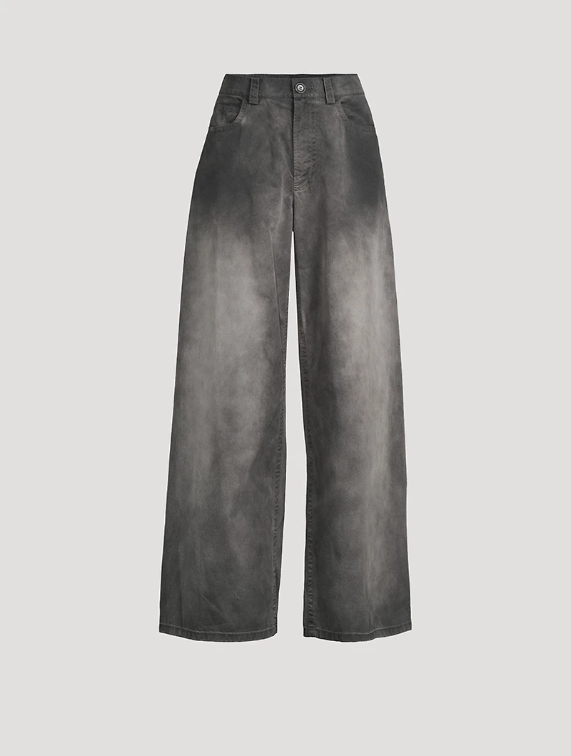Cotton Low-Rise Pants