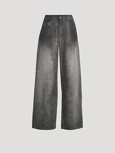 Cotton Low-Rise Pants