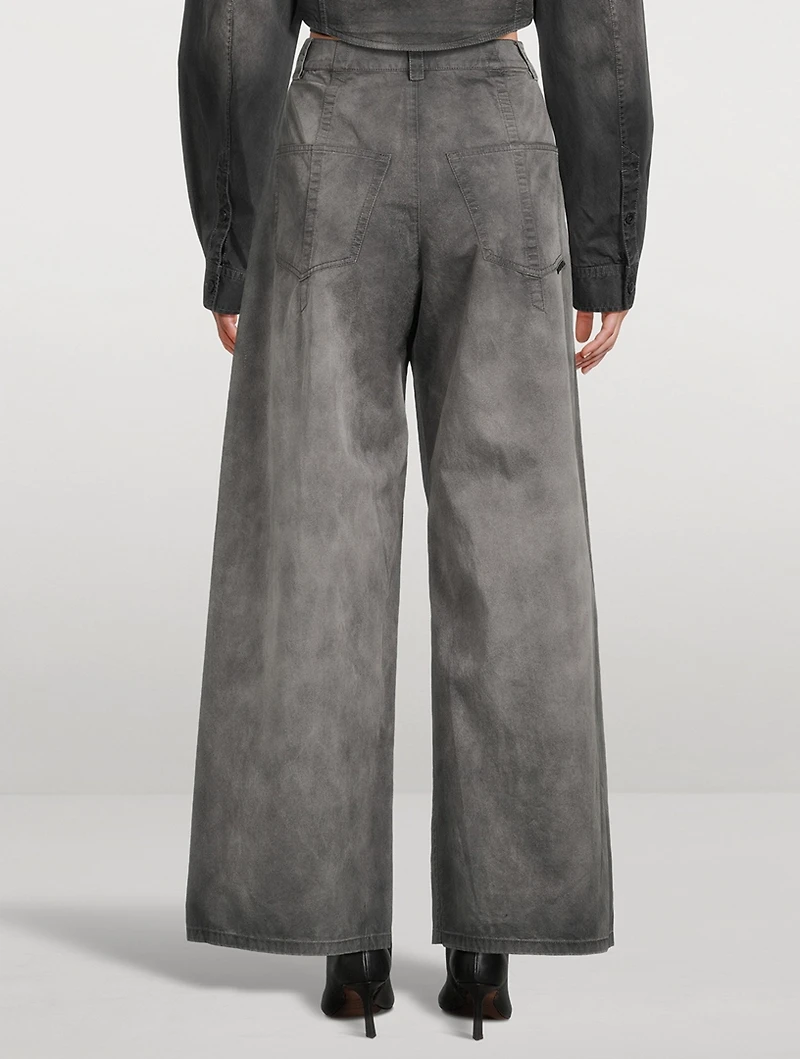 Cotton Low-Rise Pants