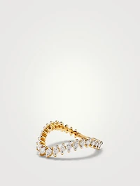 Vague 18K Gold Diamond Engagement Ring