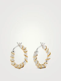 Twistees 18K Gold Hoop Earrings With Diamonds