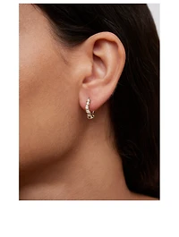 Twistees 18K Gold Hoop Earrings With Diamonds
