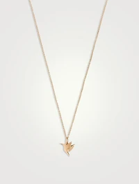 14K Gold Hummingbird Necklace