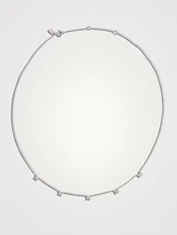 14K White Gold Five-Diamond Baby Butterfly Necklace