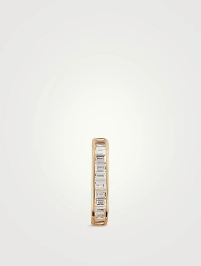 Jumbo Lola 14K Gold Diamond Baguette Hoop Earrings