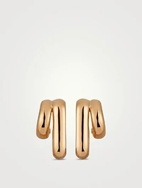 Jumbo 14K Gold Double Huggie Earrings