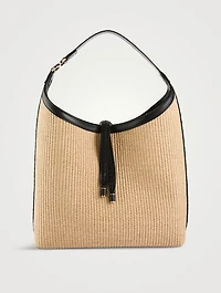 Marcie Raffia Shoulder Bag