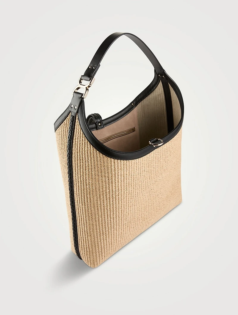 Marcie Raffia Shoulder Bag