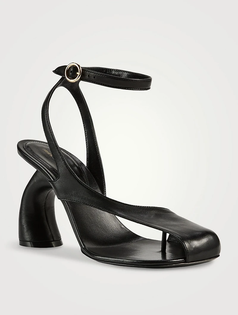 Virgo Asymmetric Leather Sandals