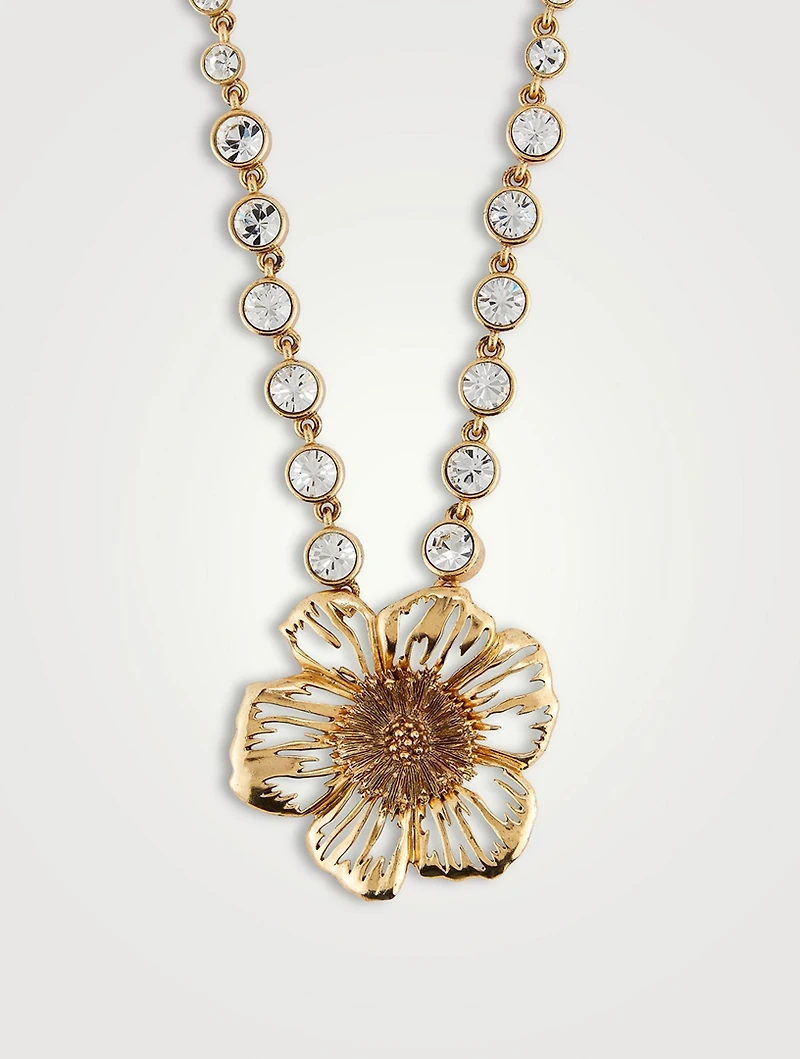 Large Poppy Pendant Necklace