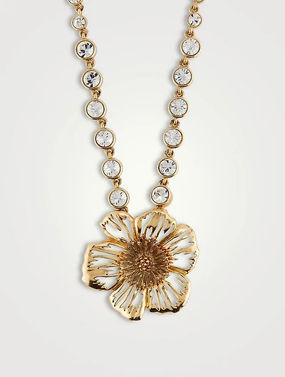 Large Poppy Pendant Necklace