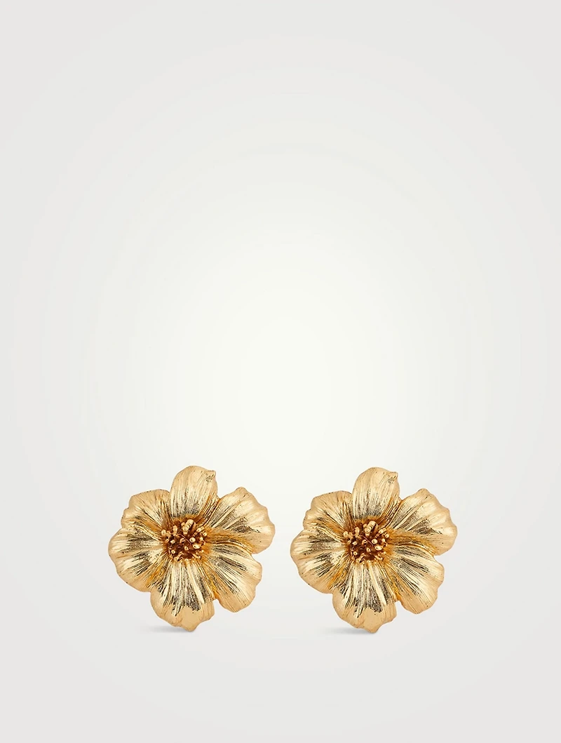 Poppy Button Earrings