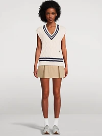 Sporty & Rich x Prince Cable-Knit Sweater Vest