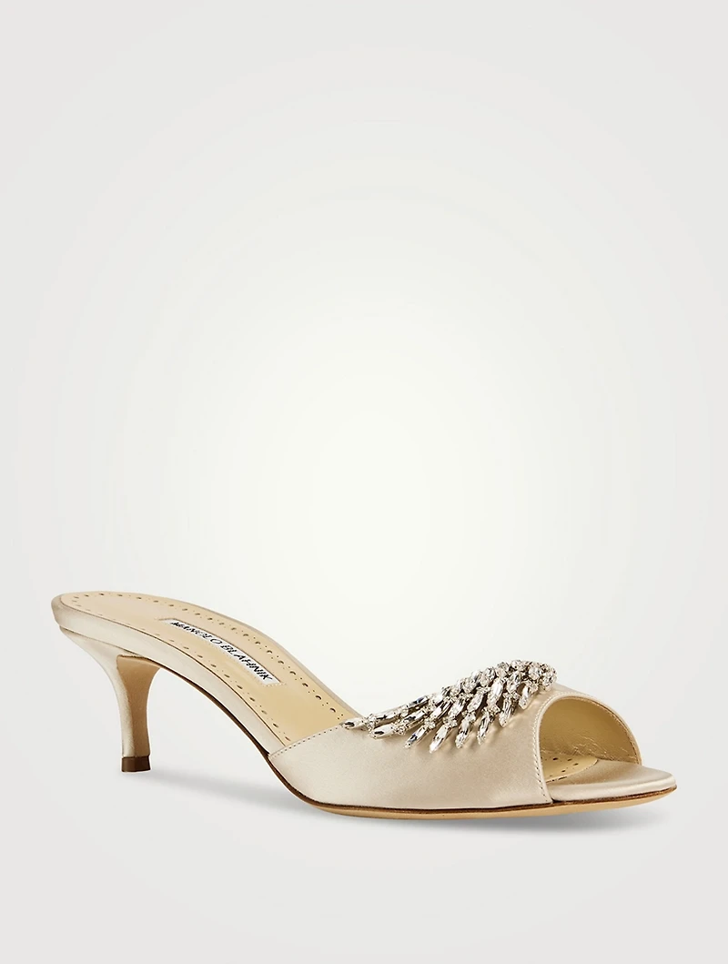 Lumada Crystal Satin Mules