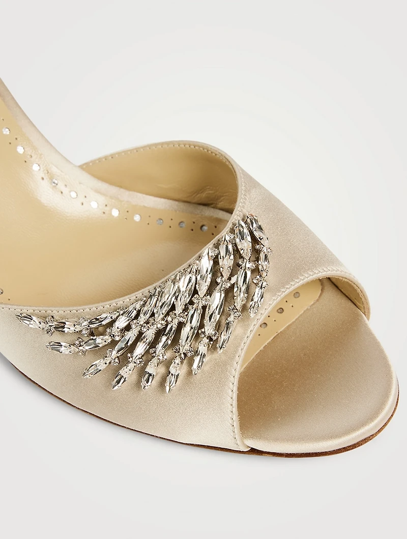 Lumada Crystal Satin Mules
