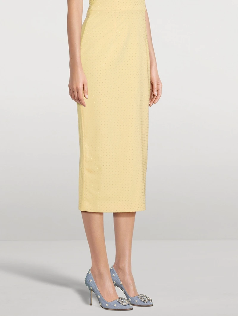 Hangisi 90 Daisy-Embroidered Chambray Pumps