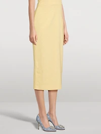 Hangisi 90 Daisy-Embroidered Chambray Pumps
