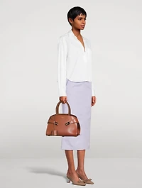 Small Hug Leather Satchel