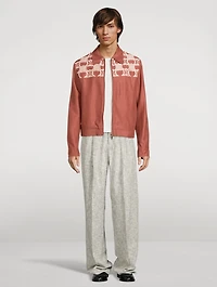 Blouson Jacket With Glass Beads