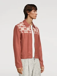 Blouson Jacket With Glass Beads