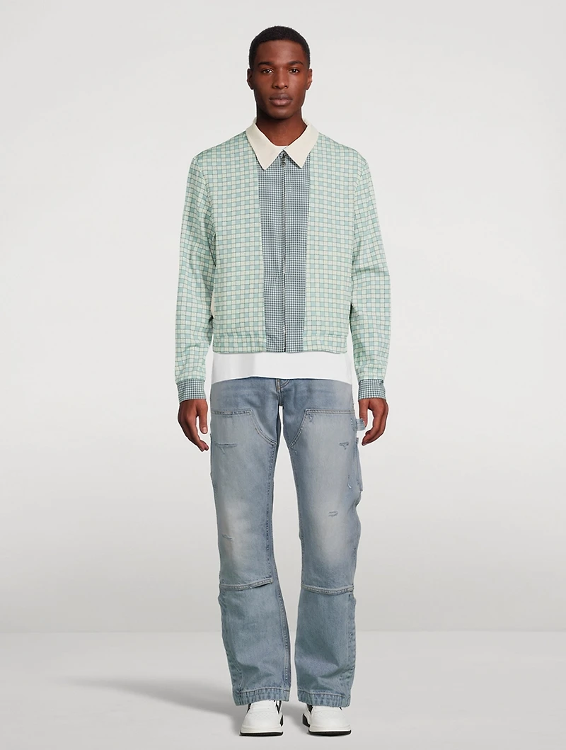 Reversible Jacket Micro Check Print