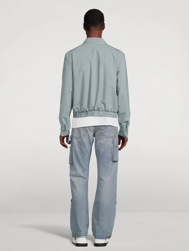 Reversible Jacket Micro Check Print