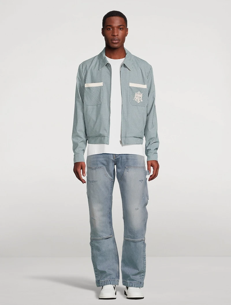 Reversible Jacket Micro Check Print