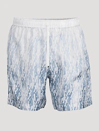 Silk Shorts Logo Print