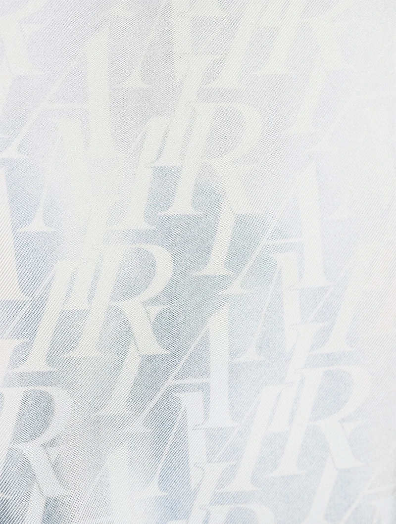 Silk Bowling Shirt Gradient Logo Print