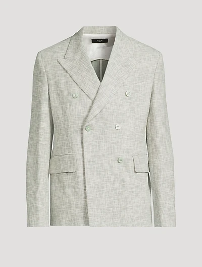 Crosshatch Double-Breasted Jacket