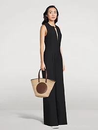 Stella Logo Raffia Crossbody Tote Bag