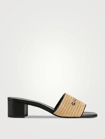 4G Raffia Mules