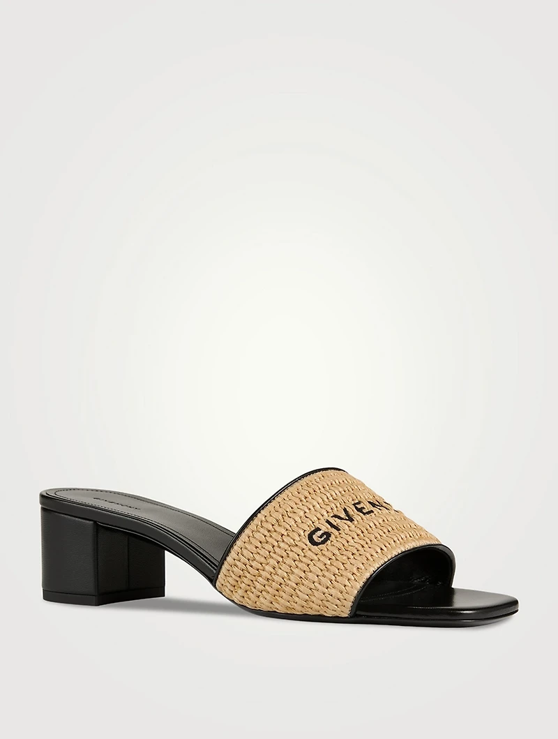 4G Raffia Mules