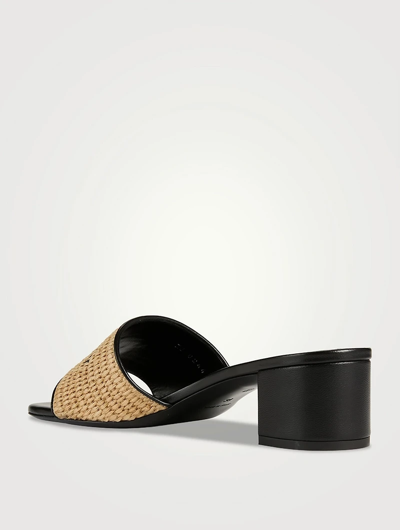 4G Raffia Mules