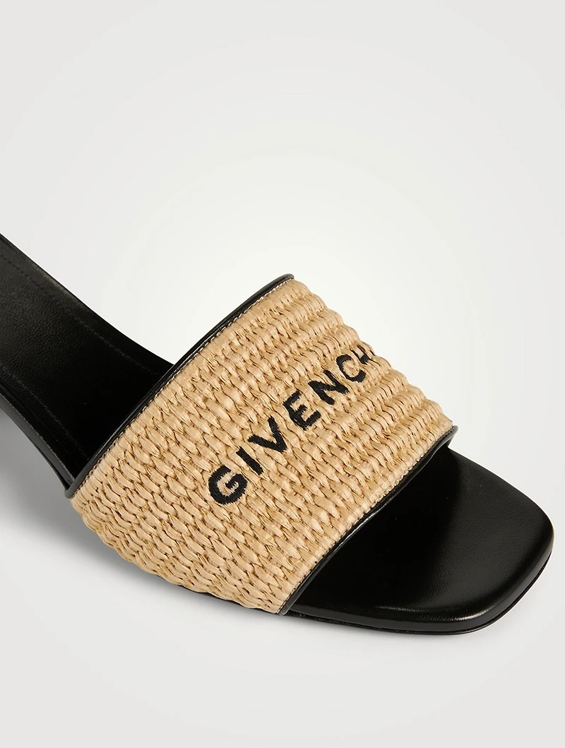 4G Raffia Mules