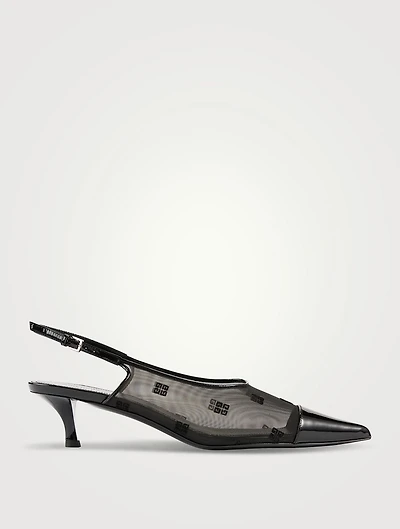 4G Mesh Slingback Pumps