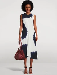 Ella Printed Matte Satin Midi Dress