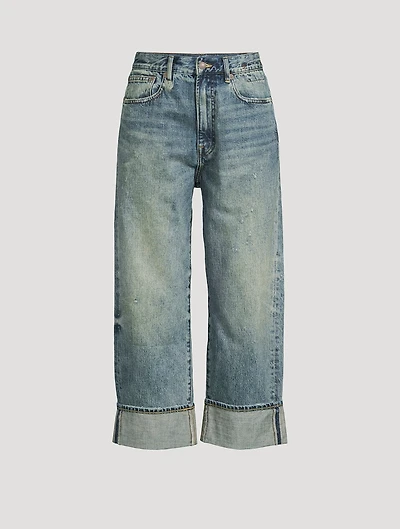 X-BF Cuffed Wide-Leg Jeans