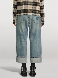 X-BF Cuffed Wide-Leg Jeans
