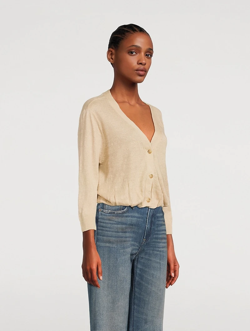 Blouson Linen Cardigan