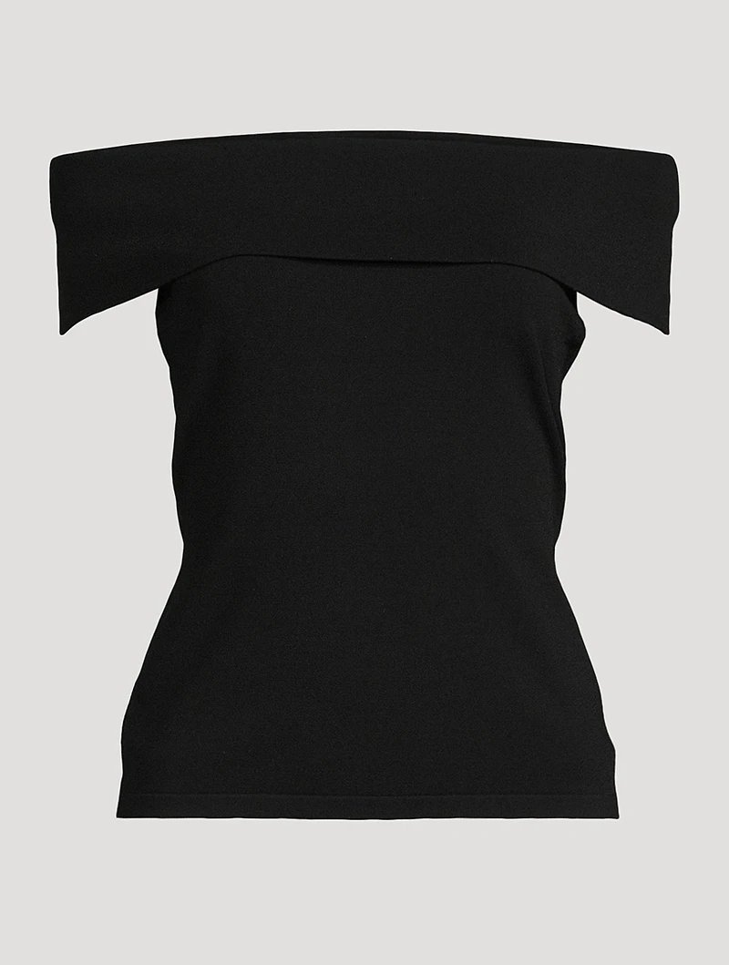 Off-The-Shoulder Compact Knit Top