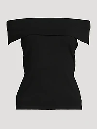 Off-The-Shoulder Compact Knit Top