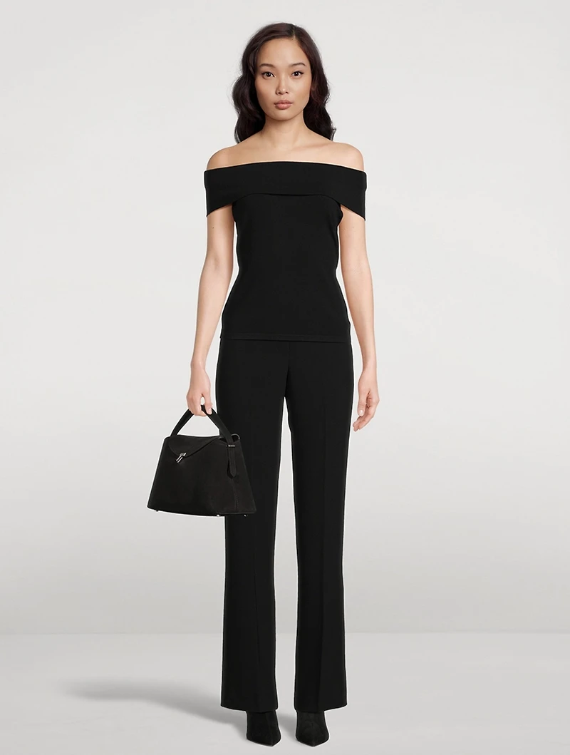 Off-The-Shoulder Compact Knit Top