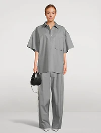 Alec Oversized Poplin Polo Shirt