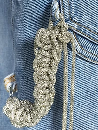 Lisa Crystal-Embellished Wide-Leg Carpenter Jeans